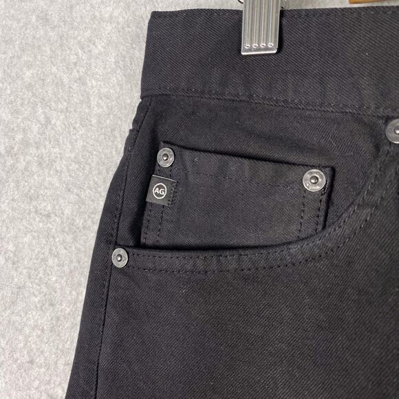 Adriano Goldschmied Mens 31R The Tellis Modern Slim Jeans Black Denim Button Fly - Picture 5 of 12